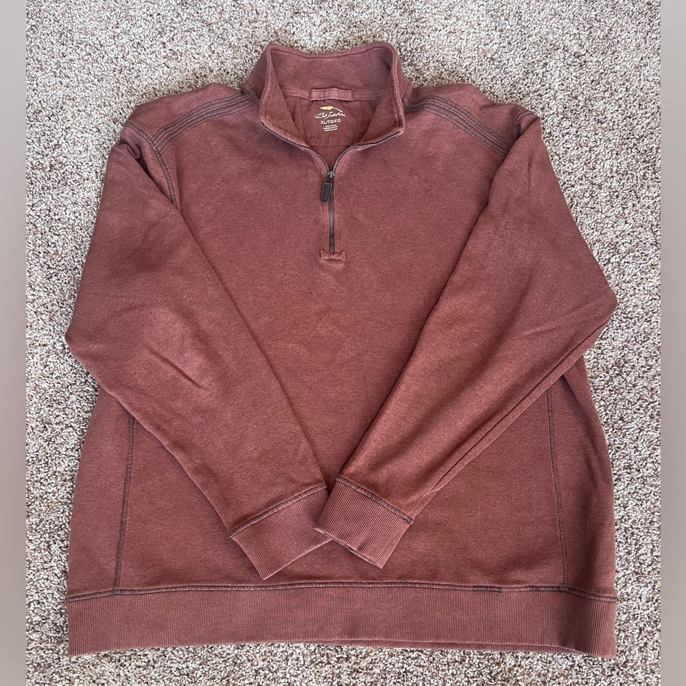Bob Timberlake Burnt Orange‎ Quarter Zip Sweatshirt